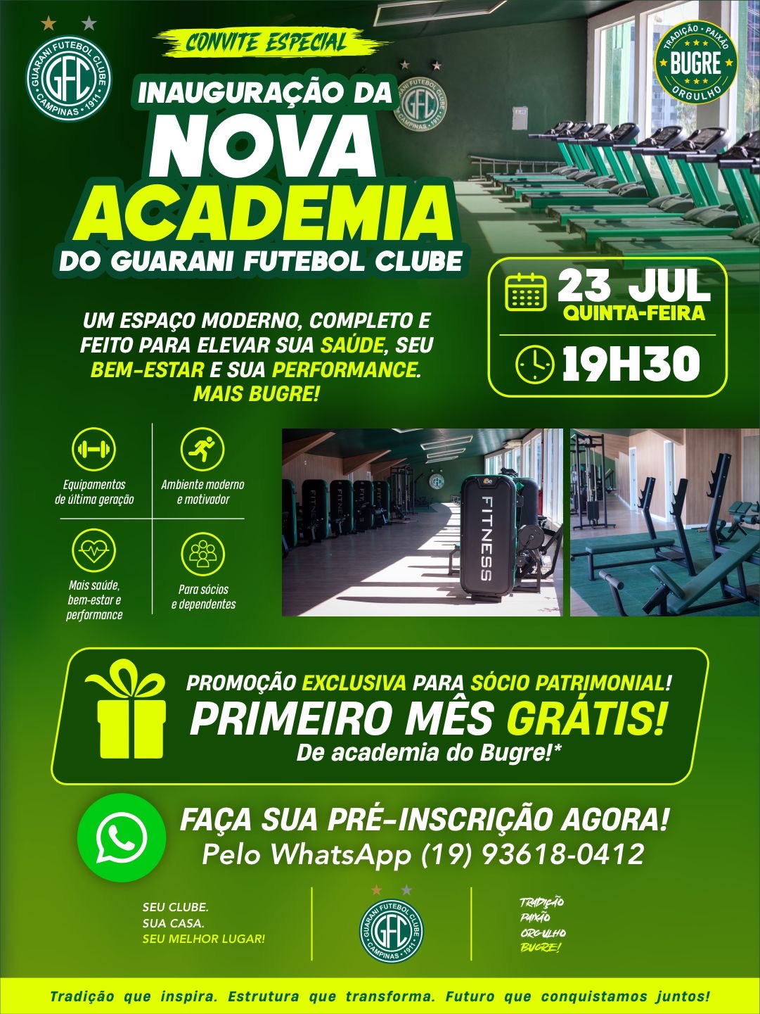 Guarani inaugura nova academia para sócios 1