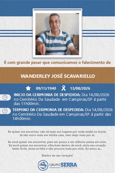 Nota de pesar: Wanderley José Scavariello 1